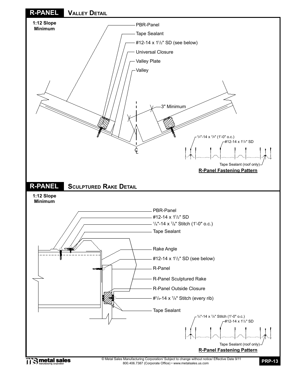 R-panel r-panel v | Metal Sales PBR-Panel User Manual | Page 13 / 20