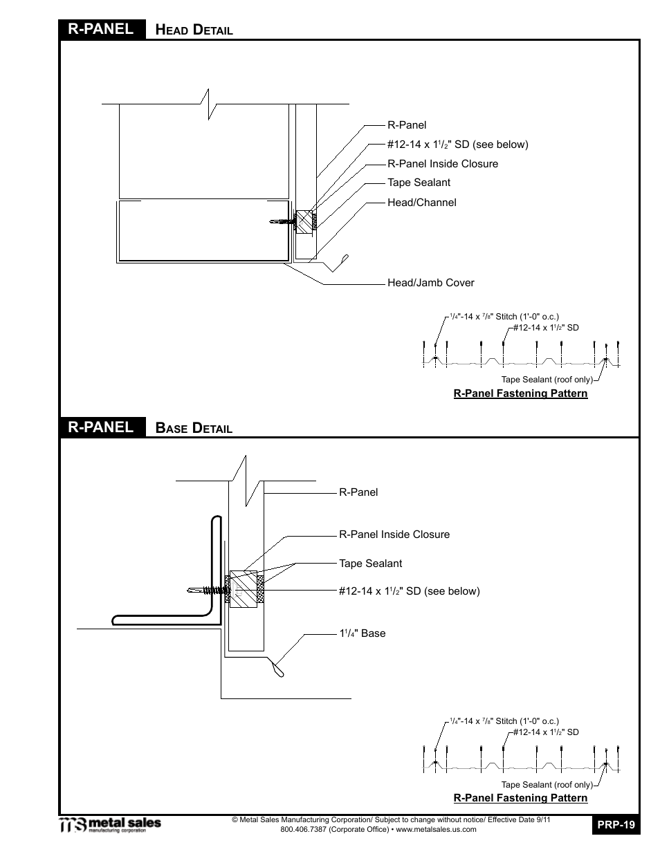 R-panel h, R-panel b | Metal Sales PBR-Panel User Manual | Page 19 / 20
