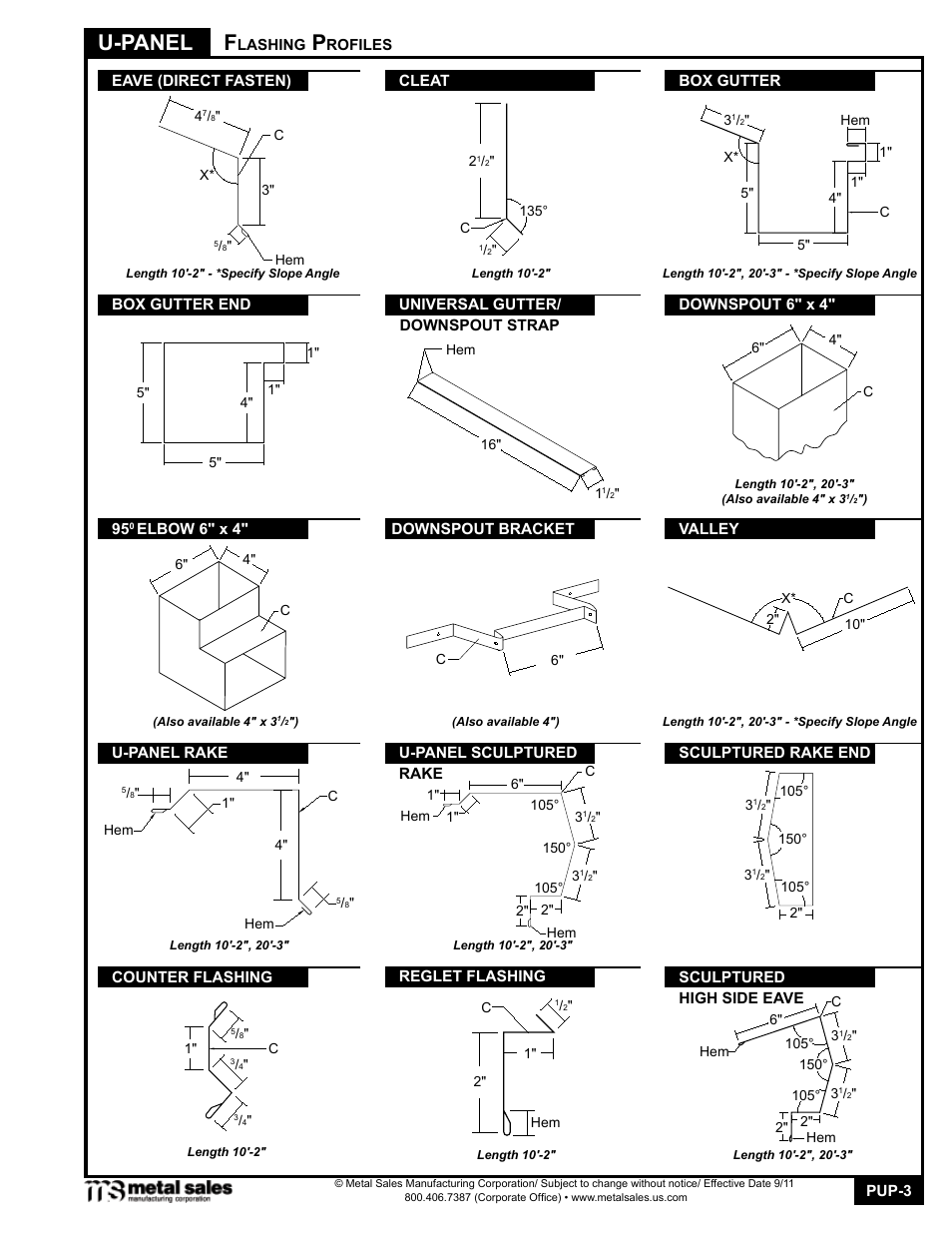 U-panel | Metal Sales PBU-Panel User Manual | Page 3 / 18