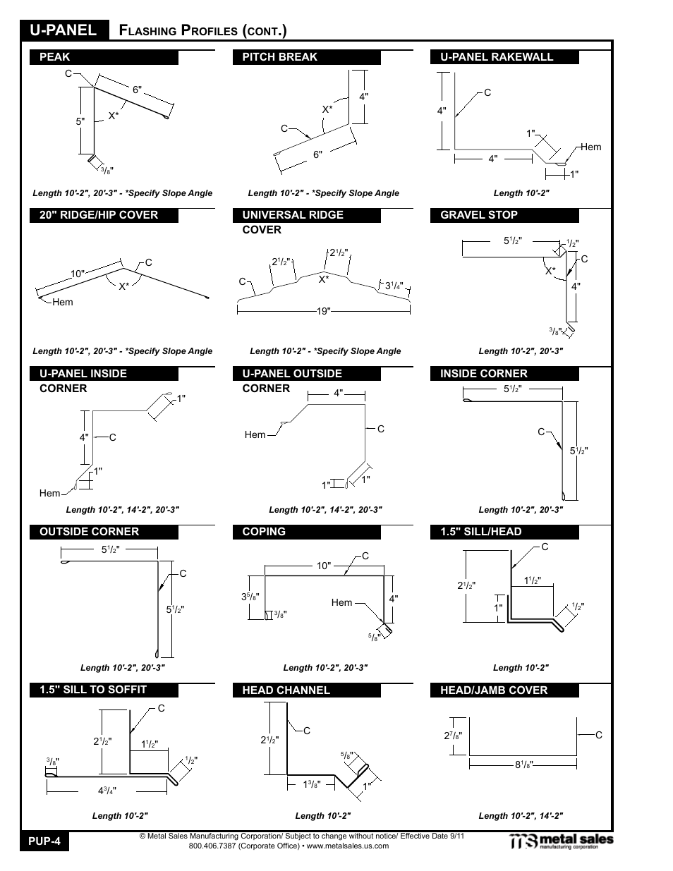 U-panel | Metal Sales PBU-Panel User Manual | Page 4 / 18