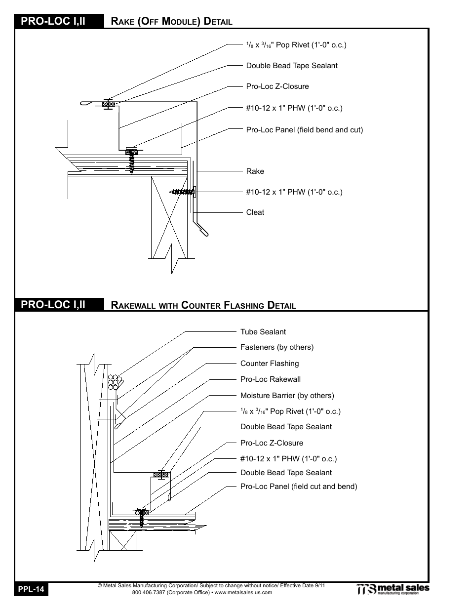 Pro-loc i,ii | Metal Sales Pro-Loc II Manual User Manual | Page 14 / 20