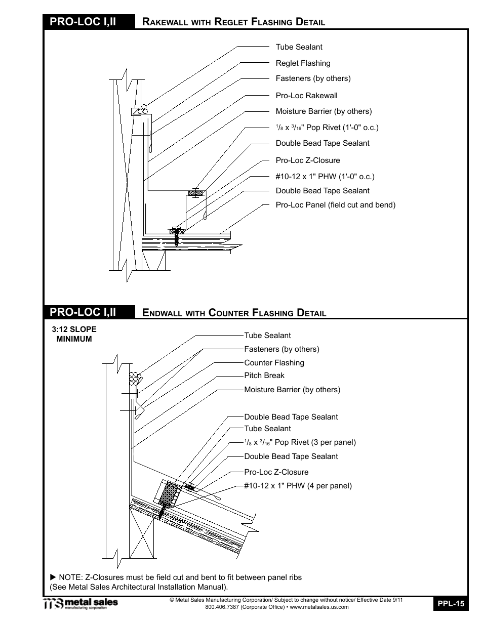 Pro-loc i,ii | Metal Sales Pro-Loc II Manual User Manual | Page 15 / 20