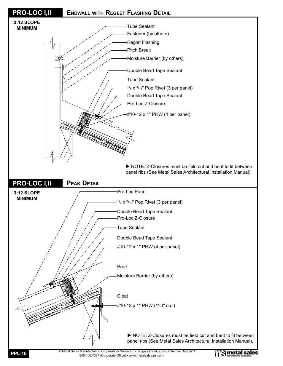 Pro-loc i,ii | Metal Sales Pro-Loc II Manual User Manual | Page 16 / 20
