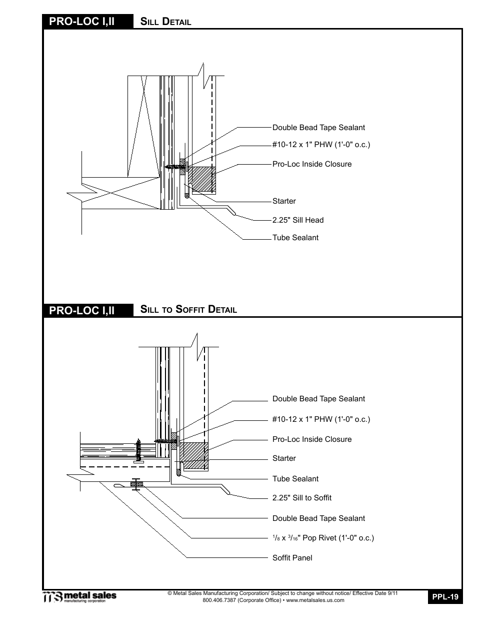 Pro-loc i,ii | Metal Sales Pro-Loc II Manual User Manual | Page 19 / 20