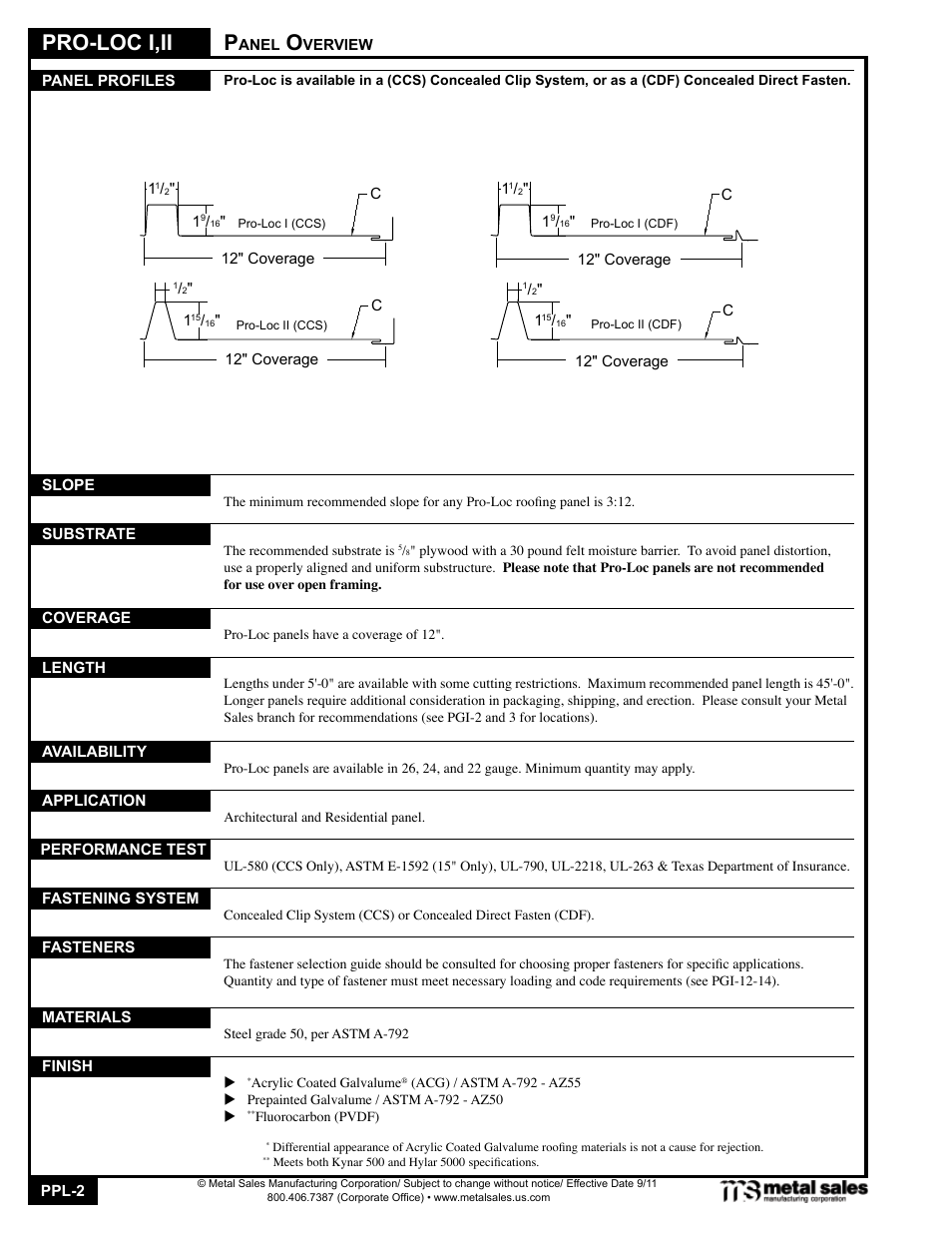 Pro-loc i,ii | Metal Sales Pro-Loc II Manual User Manual | Page 2 / 20