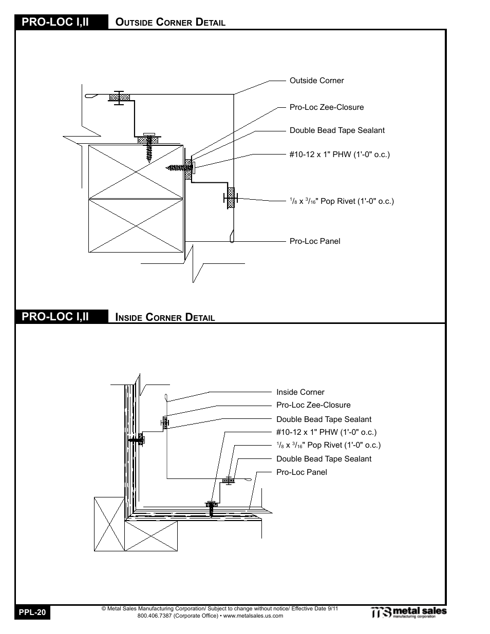 Pro-loc i,ii | Metal Sales Pro-Loc II Manual User Manual | Page 20 / 20
