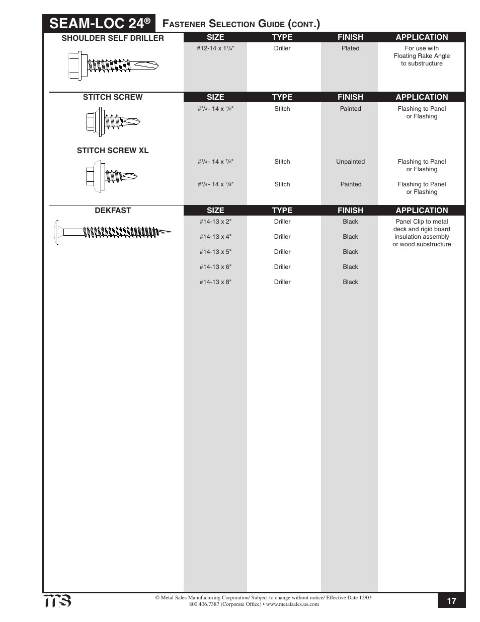 Seam-loc 24 | Metal Sales Seam-Loc 24 Installation User Manual | Page 18 / 66