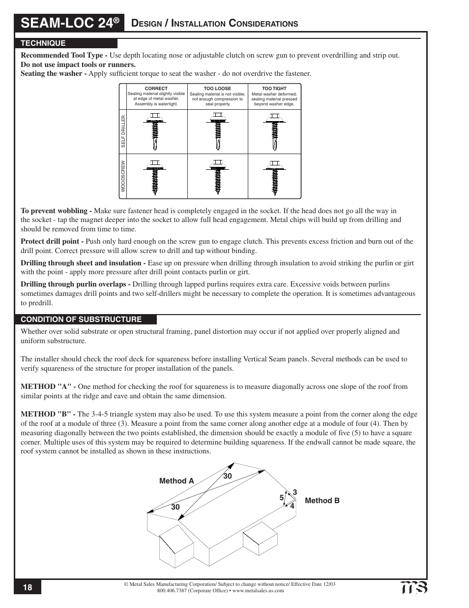 Seam-loc 24 | Metal Sales Seam-Loc 24 Installation User Manual | Page 19 / 66