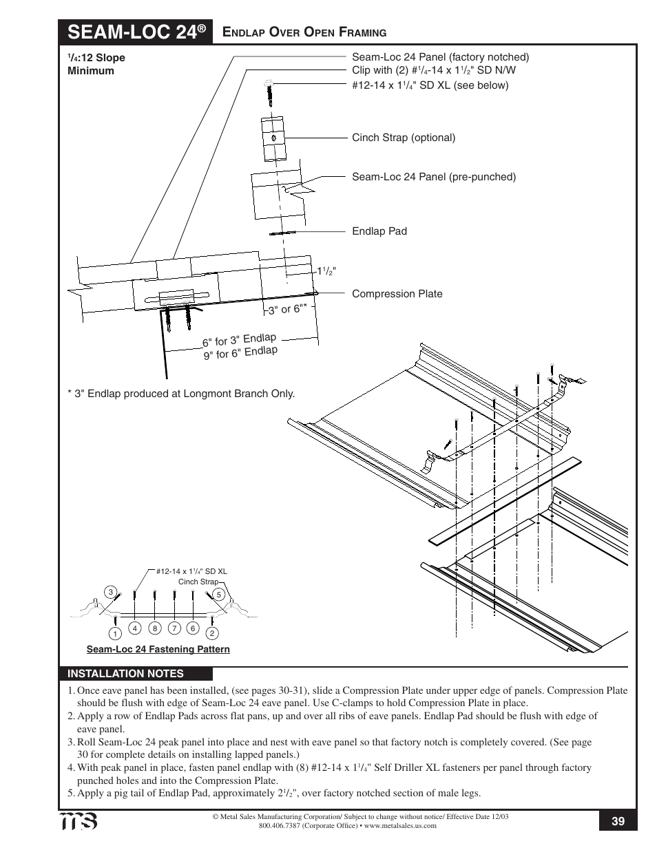Seam-loc 24 | Metal Sales Seam-Loc 24 Installation User Manual | Page 40 / 66