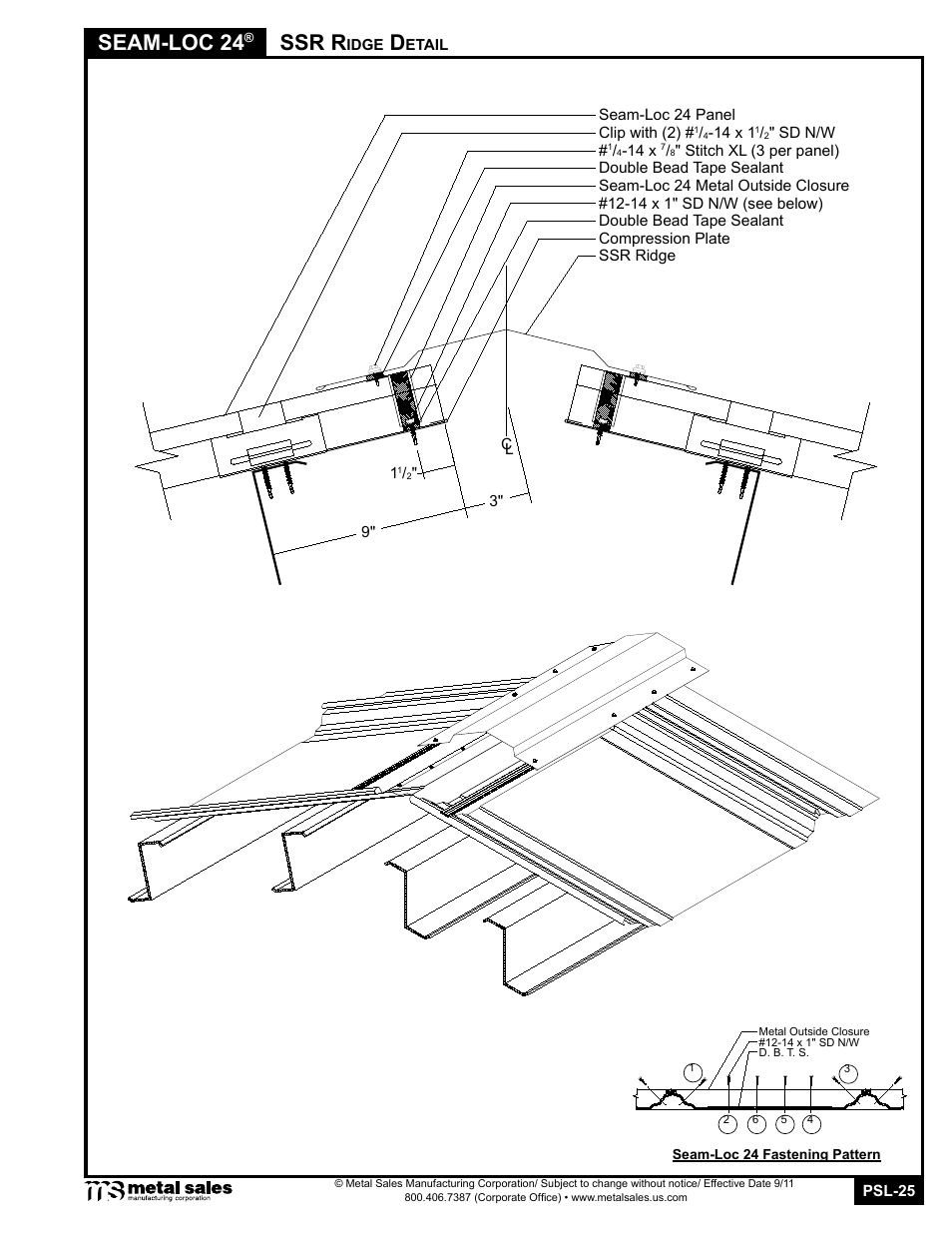 Seam-loc 24, Ssr r | Metal Sales Seam-Loc 24 Manual User Manual | Page 25 / 26