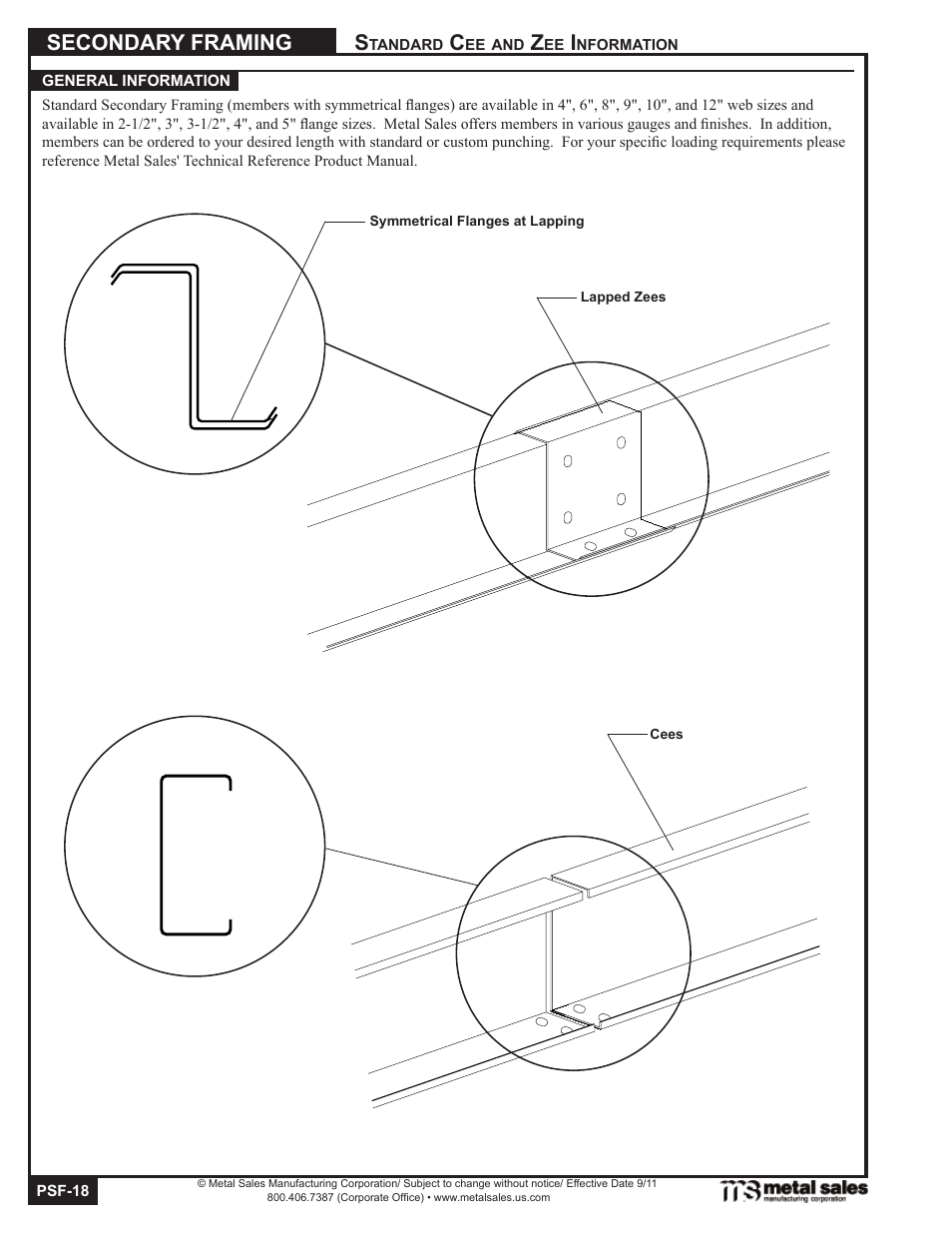 Secondary framing | Metal Sales Secondary Framing User Manual | Page 18 / 53