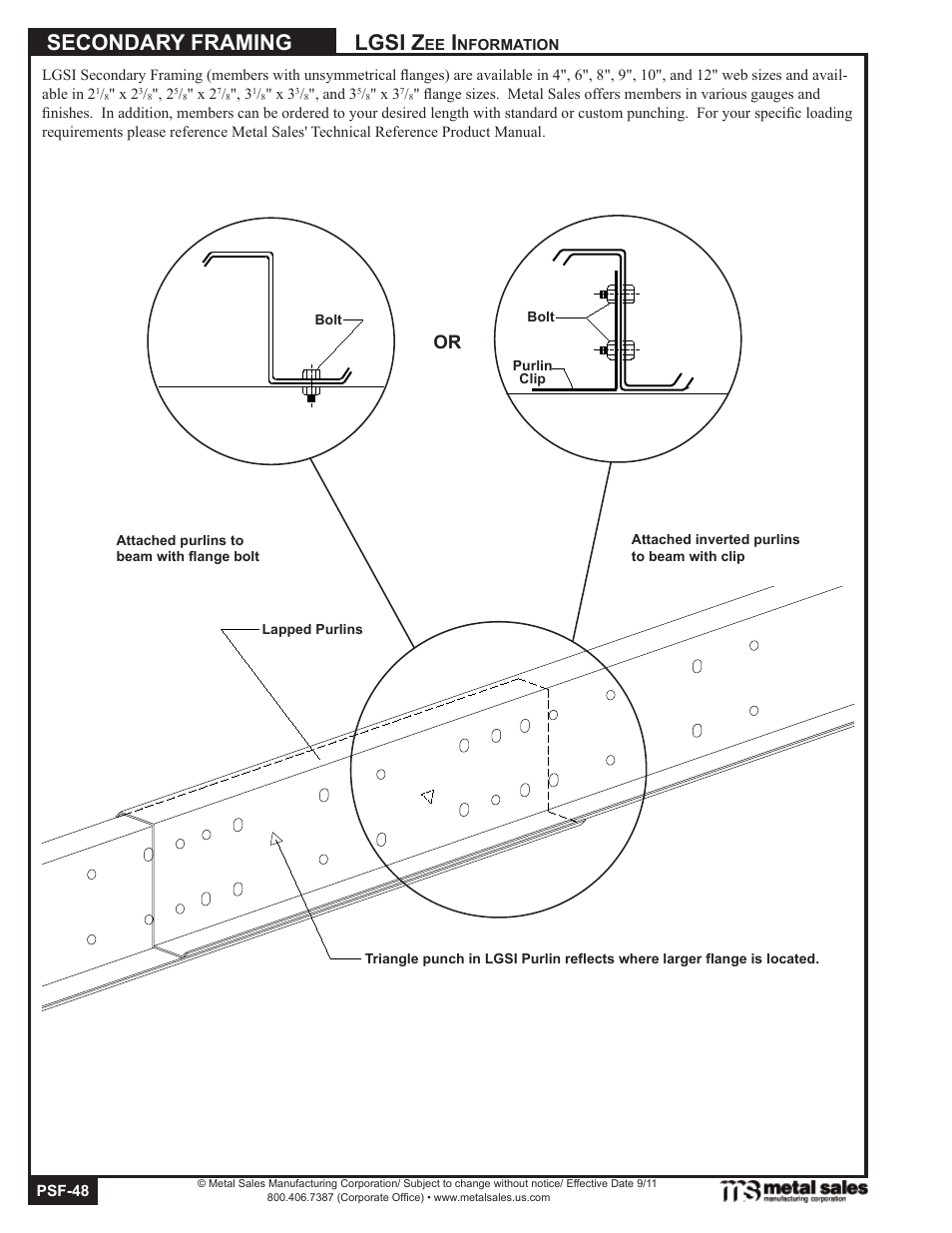 Secondary framing, Lgsi z | Metal Sales Secondary Framing User Manual | Page 48 / 53