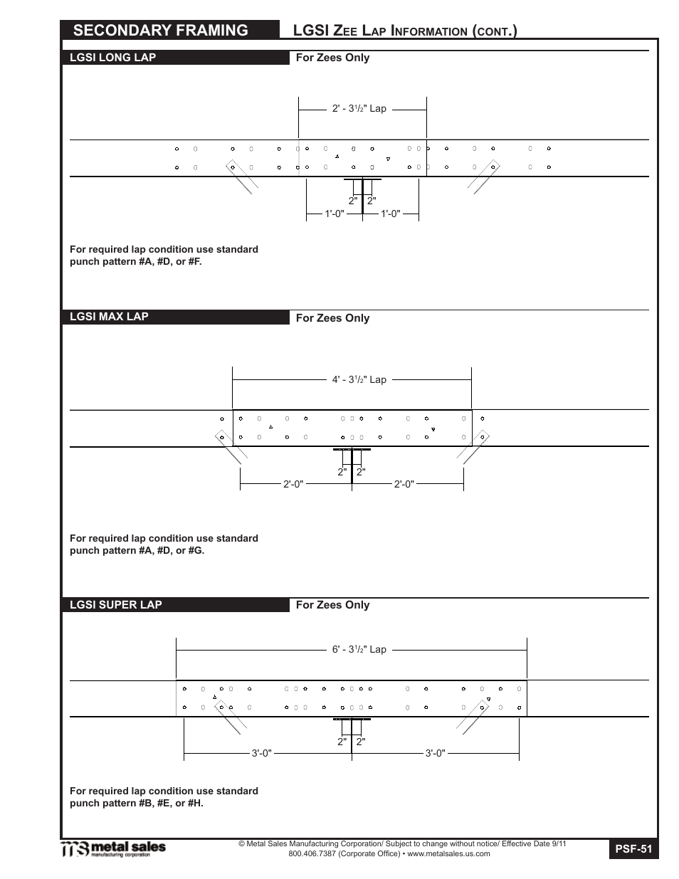 Secondary framing, Lgsi z | Metal Sales Secondary Framing User Manual | Page 51 / 53