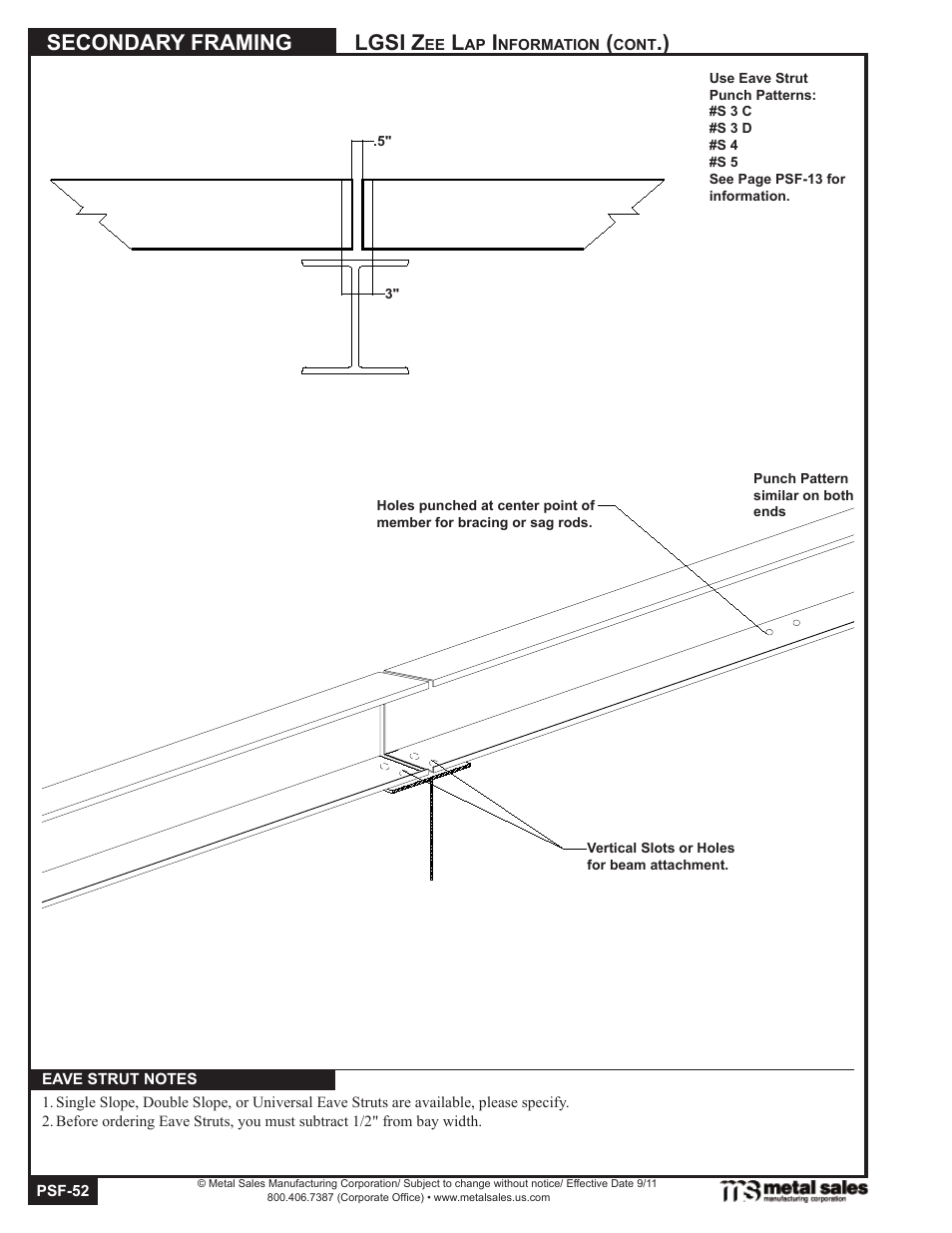 Secondary framing, Lgsi z | Metal Sales Secondary Framing User Manual | Page 52 / 53