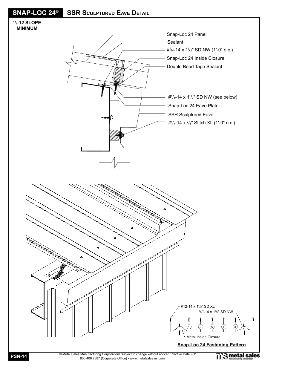 Snap-loc 24, Ssr s | Metal Sales Snap-Loc 24 Manual User Manual | Page 14 / 22