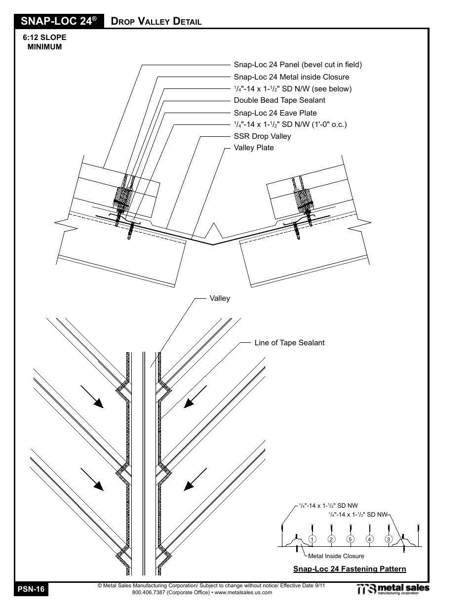 Snap-loc 24 | Metal Sales Snap-Loc 24 Manual User Manual | Page 16 / 22