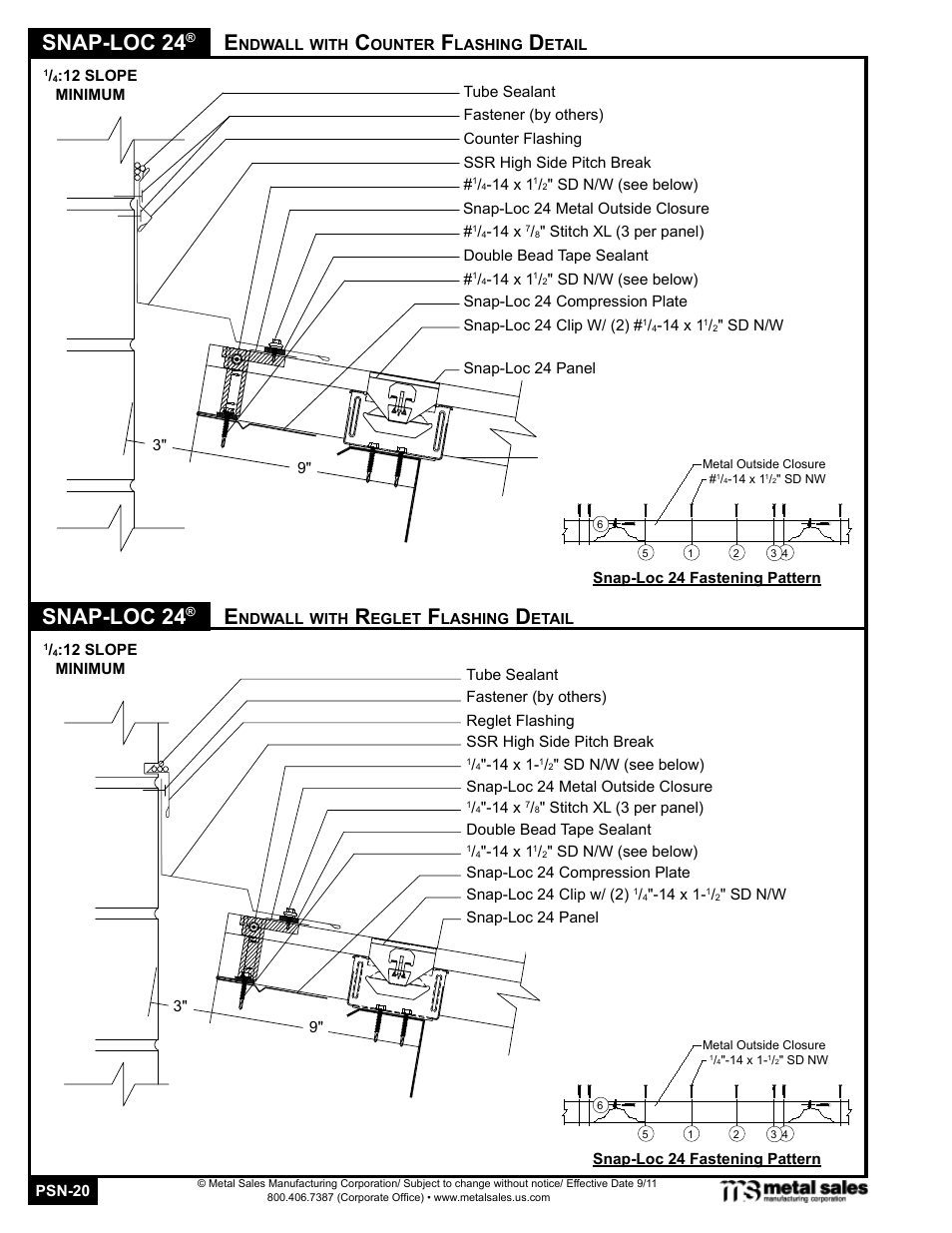 Snap-loc 24 | Metal Sales Snap-Loc 24 Manual User Manual | Page 20 / 22