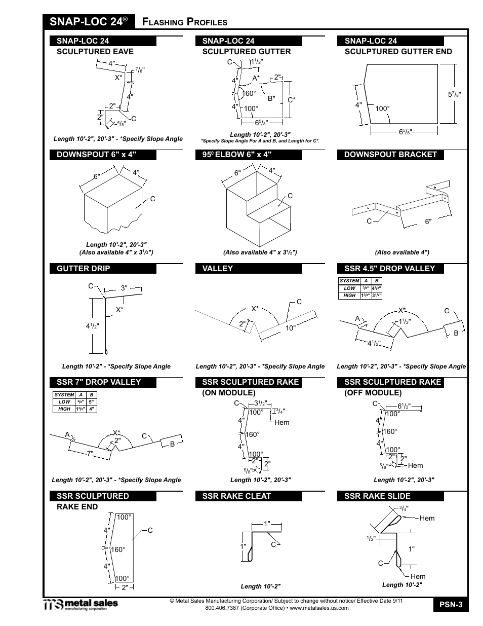 Snap-loc 24 | Metal Sales Snap-Loc 24 Manual User Manual | Page 3 / 22