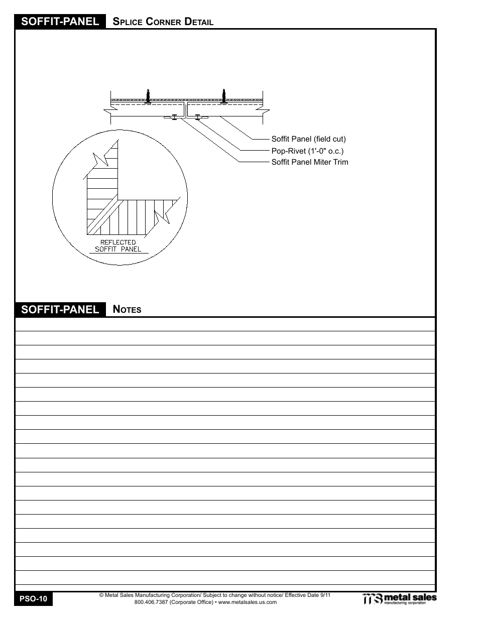 Soffit-panel | Metal Sales Soffit User Manual | Page 10 / 10