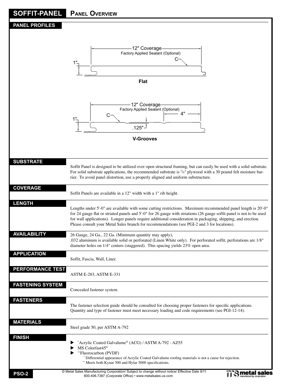 Soffit-panel | Metal Sales Soffit User Manual | Page 2 / 10