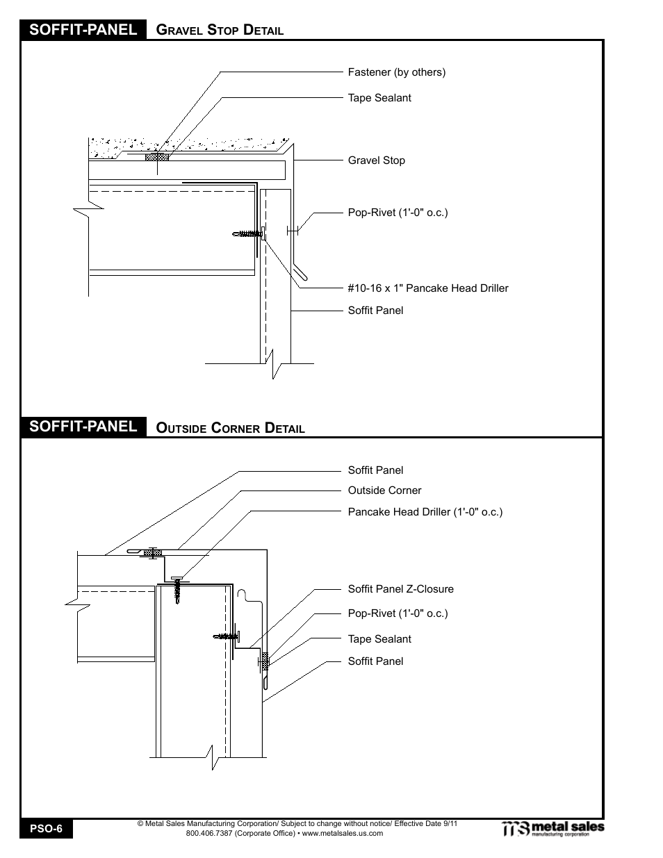 Soffit-panel, Soffit-panel g | Metal Sales Soffit User Manual | Page 6 / 10