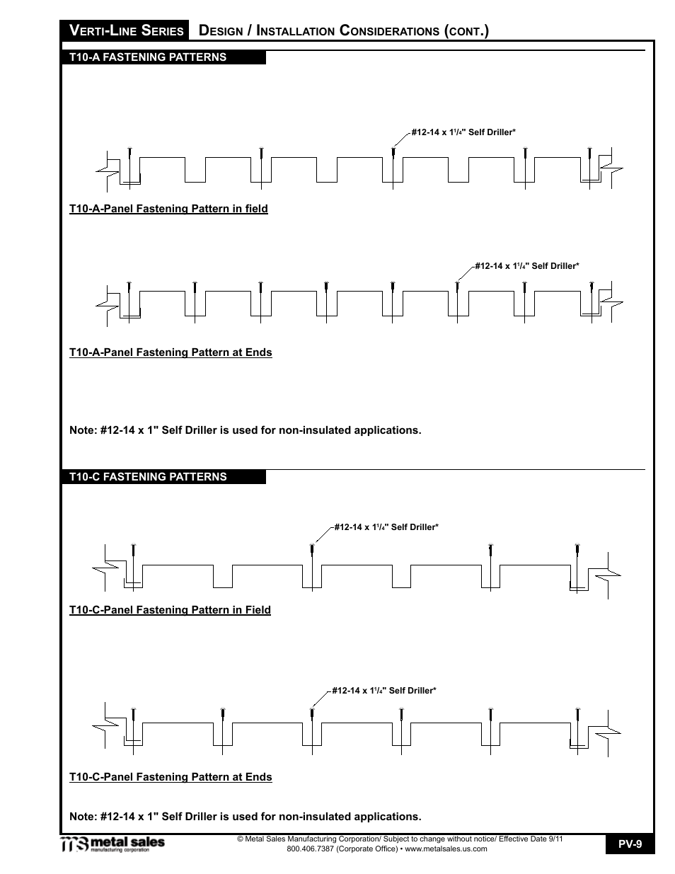 Metal Sales T10-C User Manual | Page 9 / 18