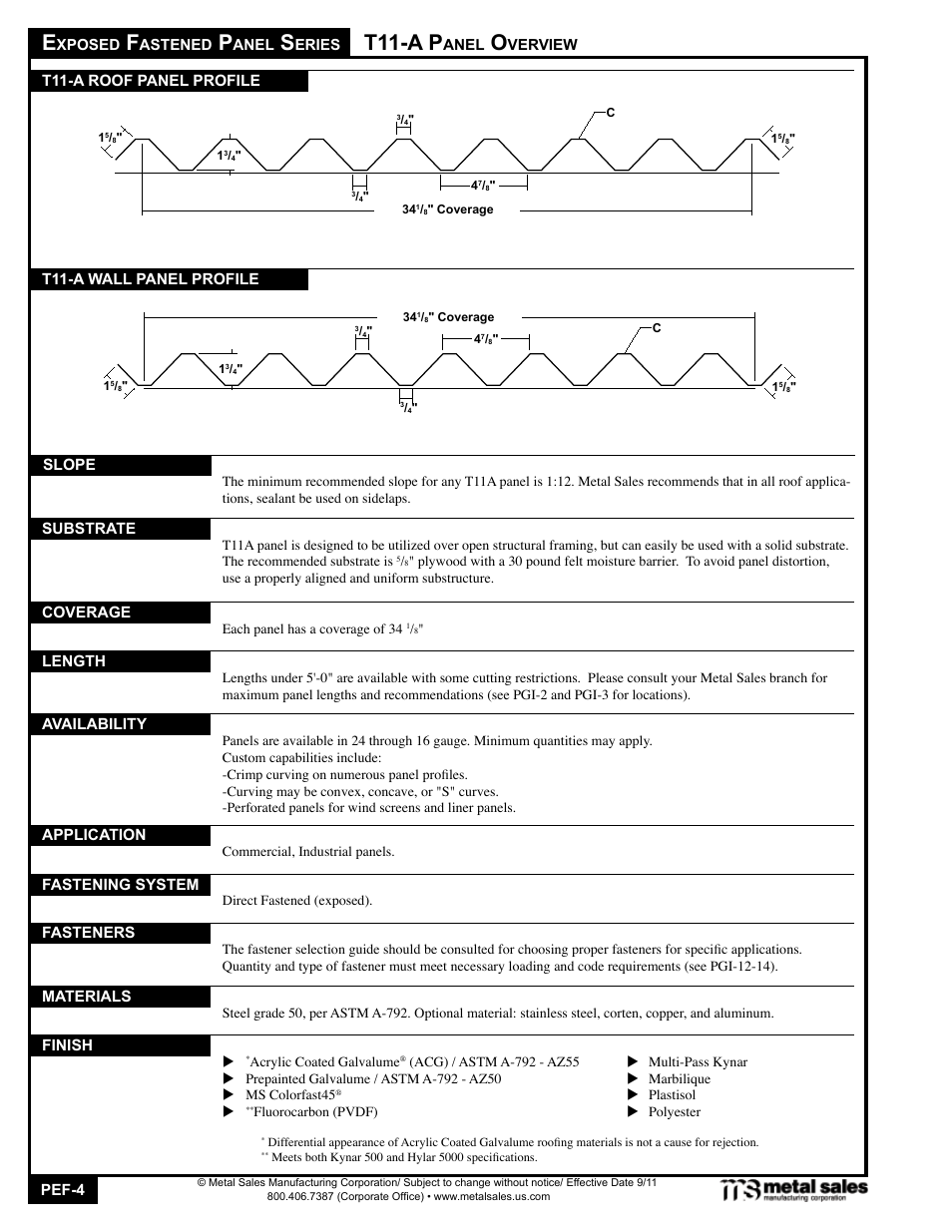 T11-a p | Metal Sales T6-A User Manual | Page 4 / 26
