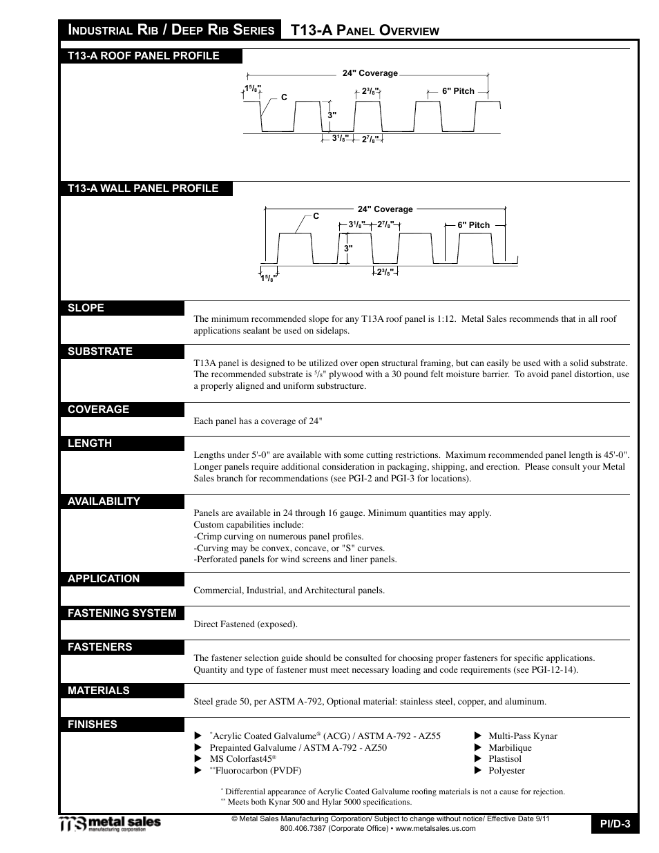 T13-a p | Metal Sales TDR-6 User Manual | Page 3 / 32