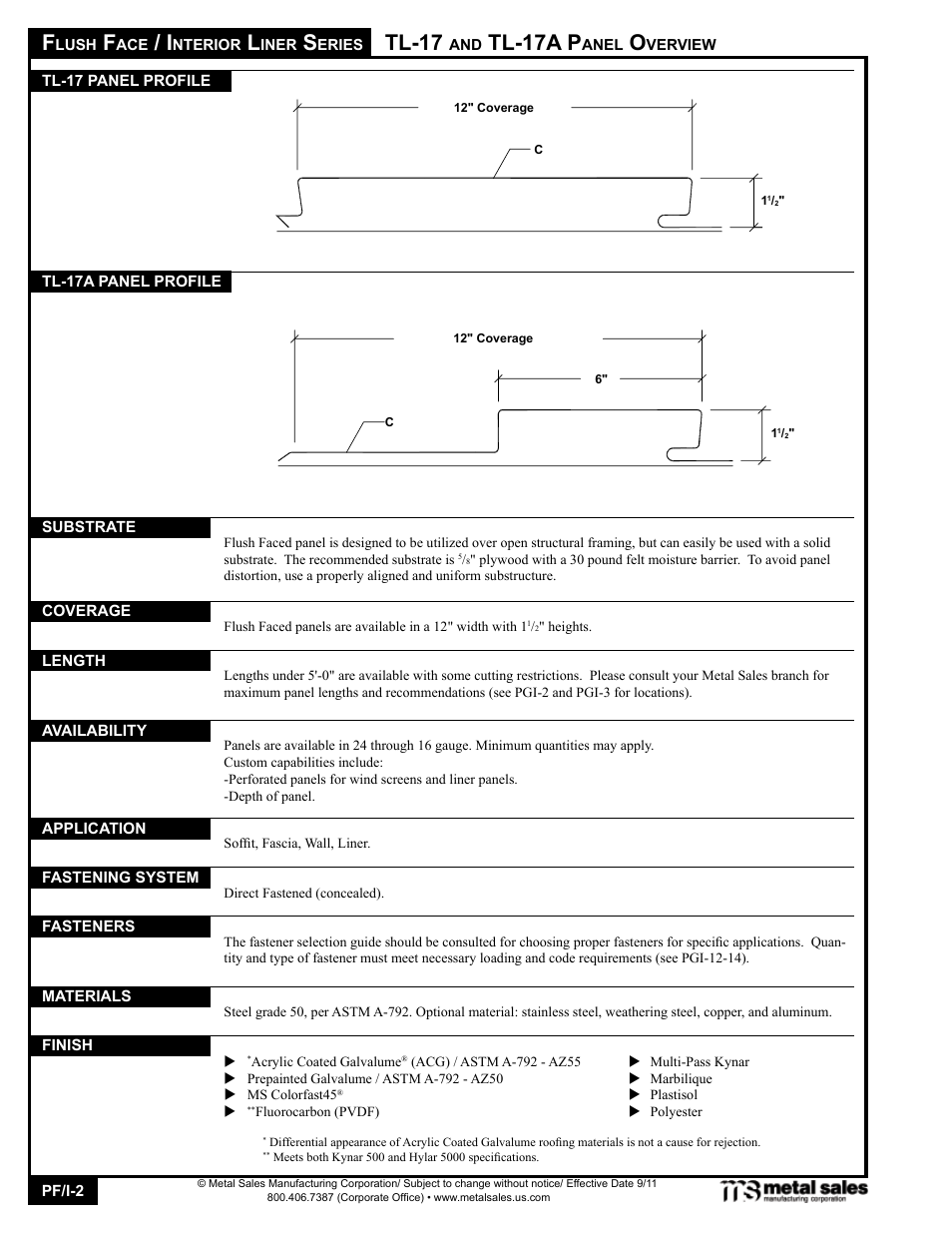Tl-17, Tl-17a p | Metal Sales TL-21 User Manual | Page 2 / 16