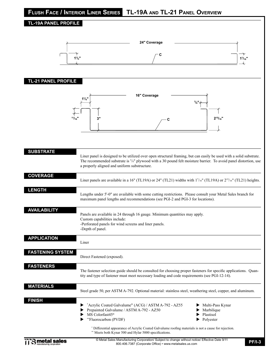 Tl-19a, Tl-21 p | Metal Sales TL-21 User Manual | Page 3 / 16