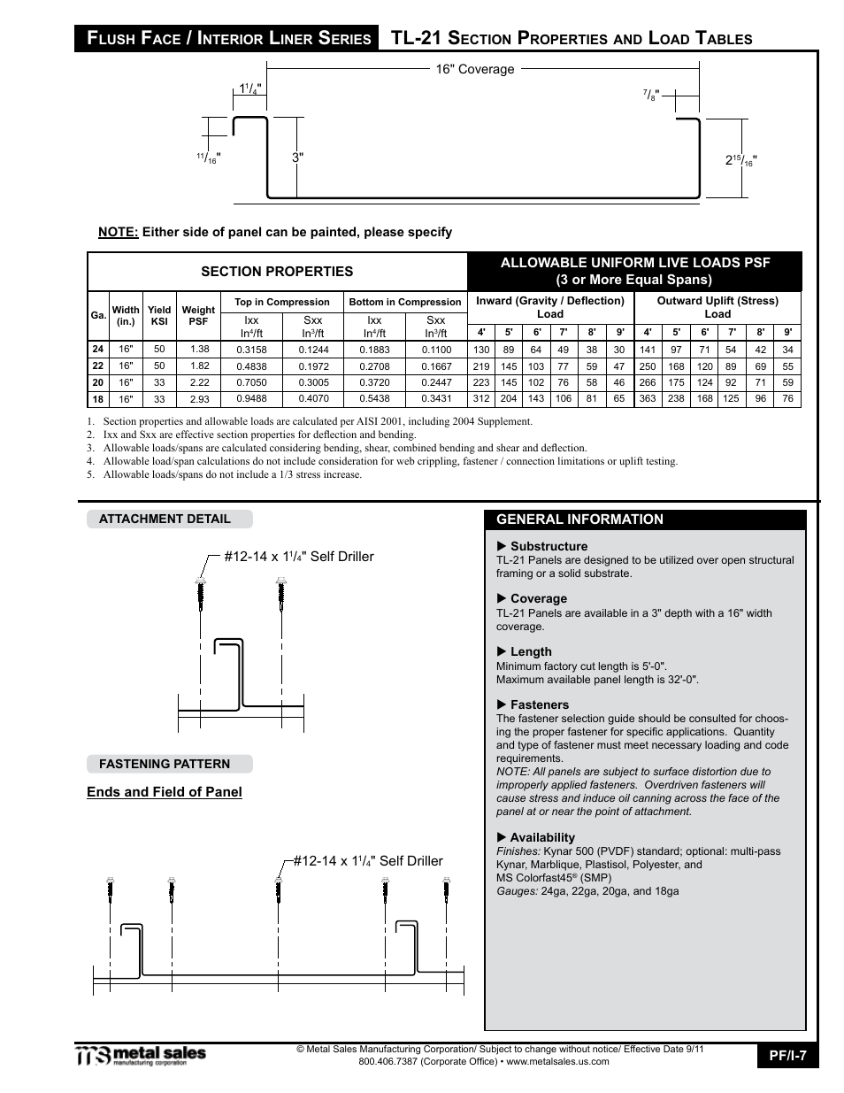 Tl-21 s | Metal Sales TL-21 User Manual | Page 7 / 16