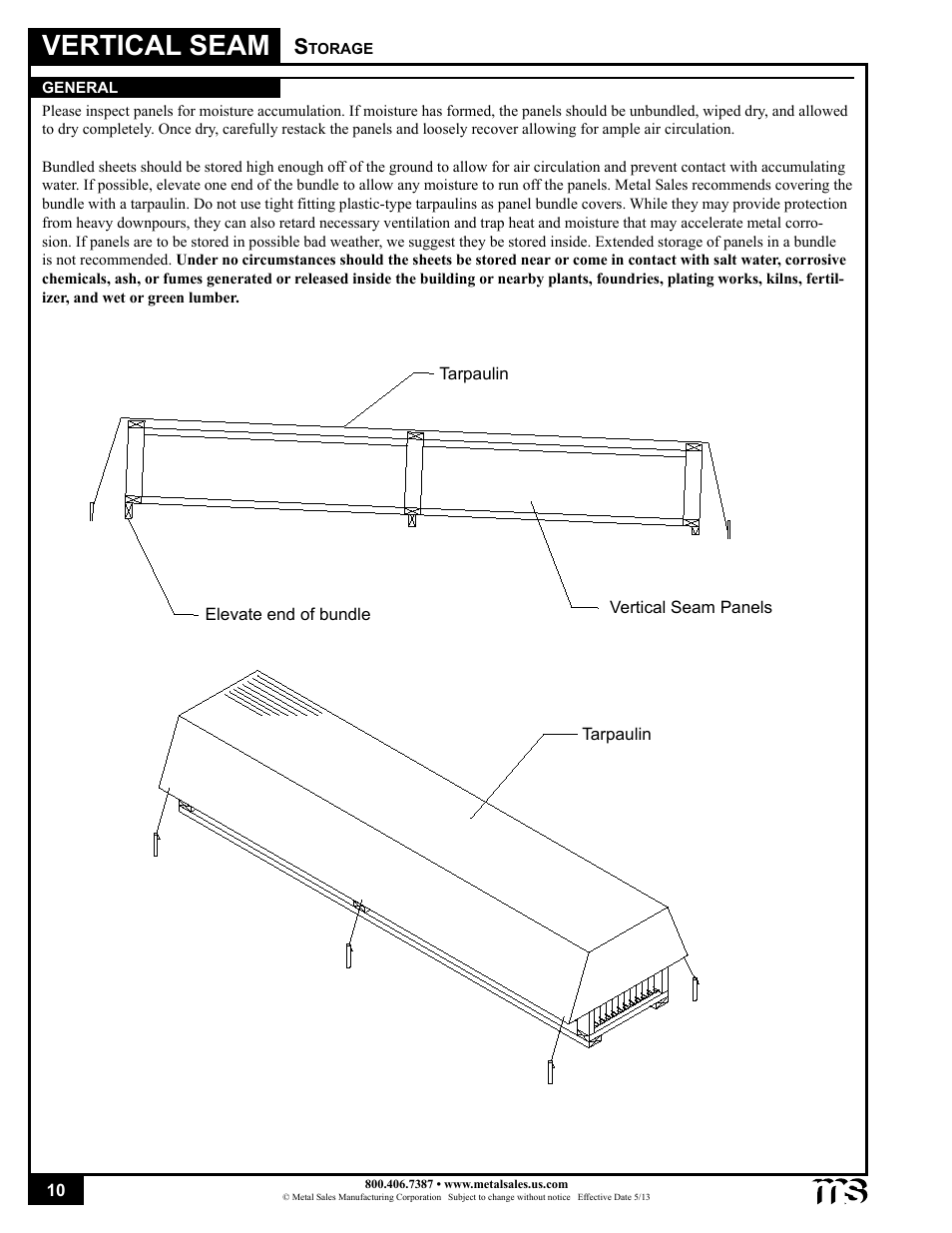 Vertical seam | Metal Sales Vertical Seam Installation User Manual | Page 10 / 52