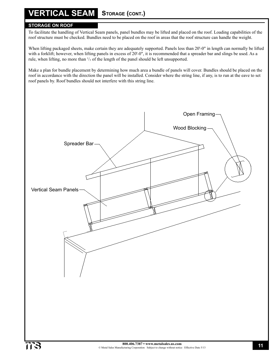 Vertical seam | Metal Sales Vertical Seam Installation User Manual | Page 11 / 52