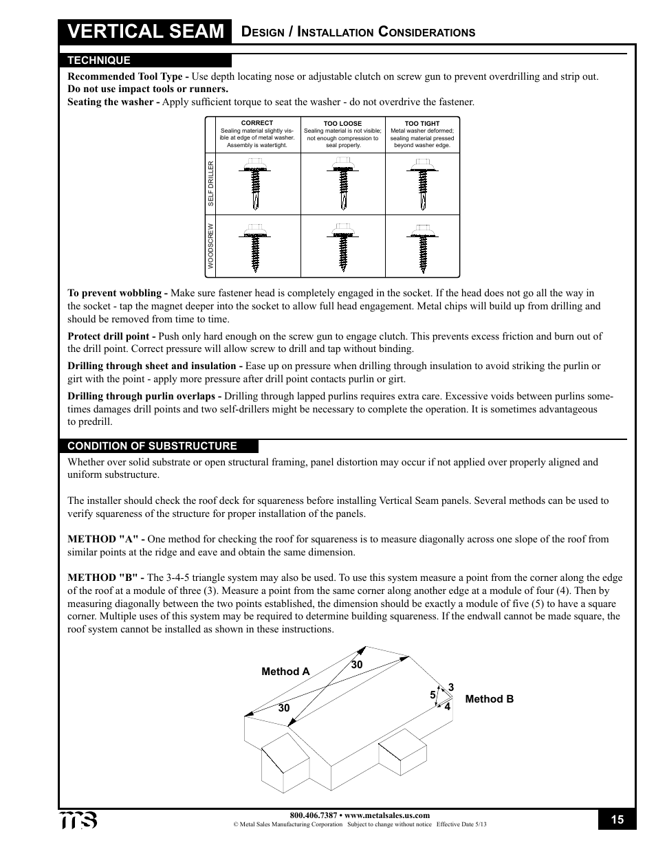 Vertical seam | Metal Sales Vertical Seam Installation User Manual | Page 15 / 52