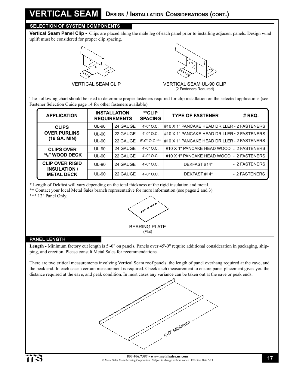 Vertical seam | Metal Sales Vertical Seam Installation User Manual | Page 17 / 52