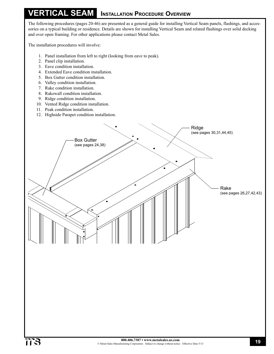 Vertical seam | Metal Sales Vertical Seam Installation User Manual | Page 19 / 52