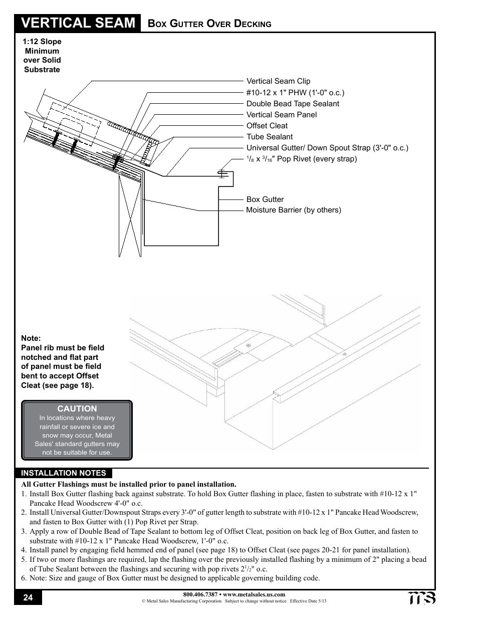 Vertical seam | Metal Sales Vertical Seam Installation User Manual | Page 24 / 52