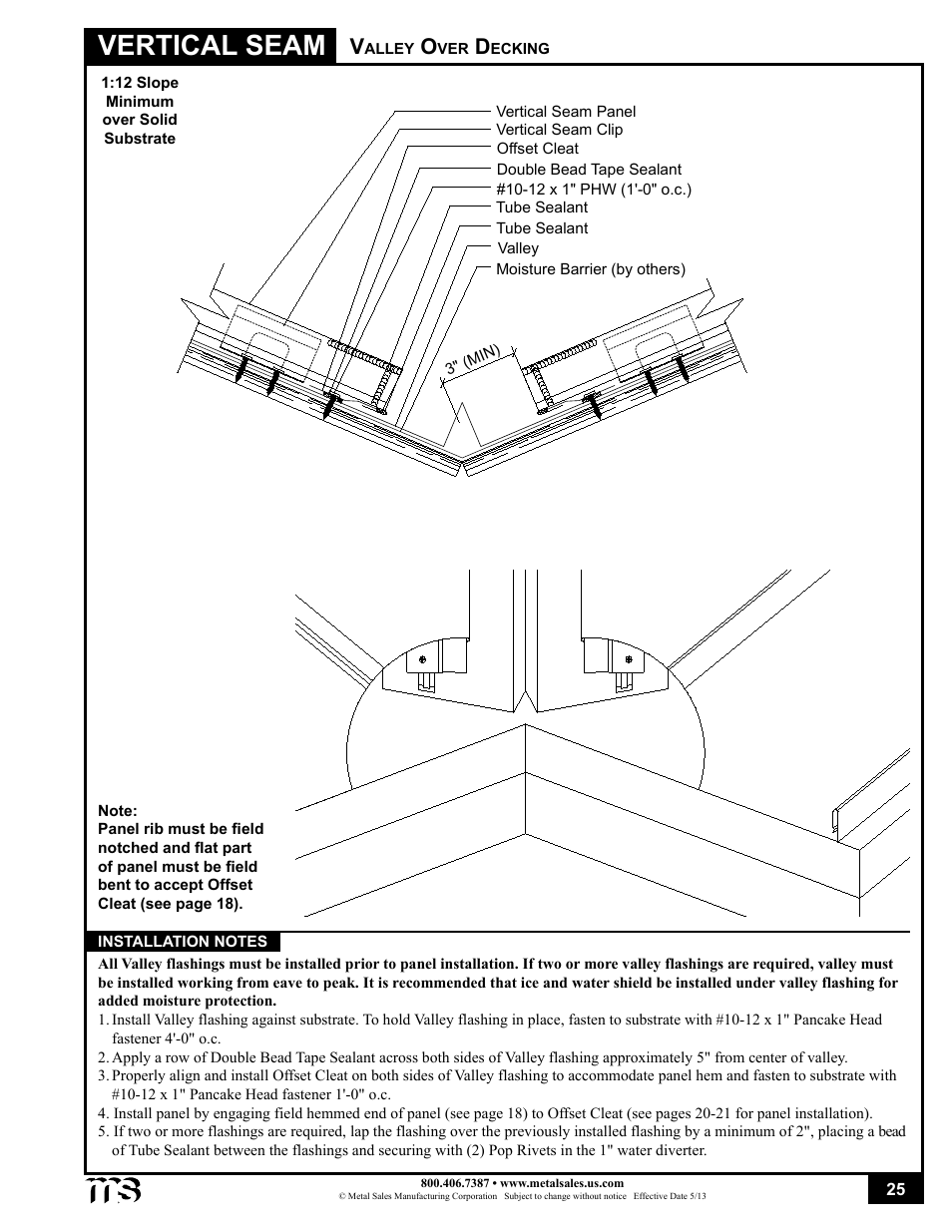 Vertical seam | Metal Sales Vertical Seam Installation User Manual | Page 25 / 52