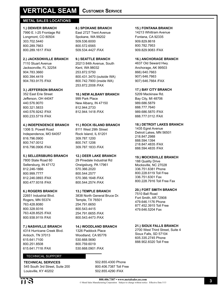 Vertical seam | Metal Sales Vertical Seam Installation User Manual | Page 3 / 52