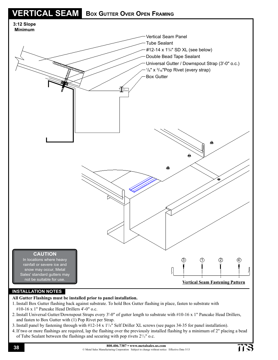 Vertical seam | Metal Sales Vertical Seam Installation User Manual | Page 38 / 52