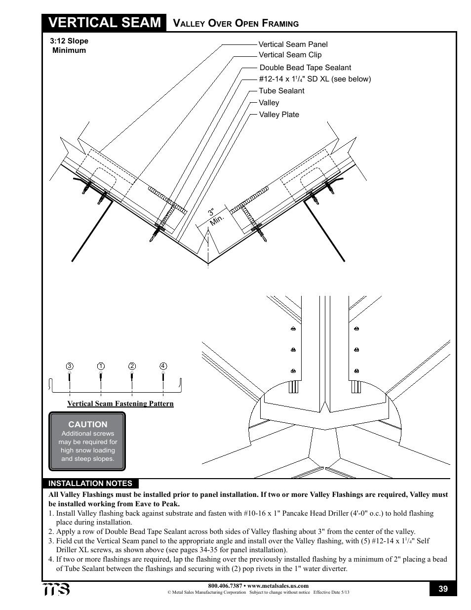 Vertical seam | Metal Sales Vertical Seam Installation User Manual | Page 39 / 52