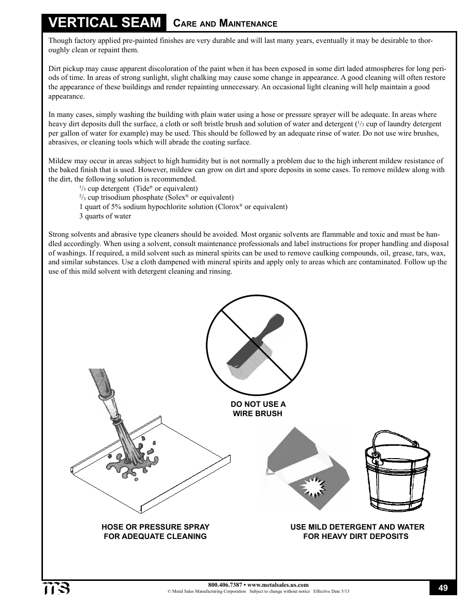 Vertical seam | Metal Sales Vertical Seam Installation User Manual | Page 49 / 52