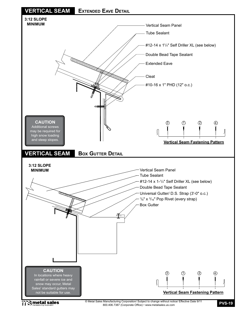 Vertical seam, Vertical seam b | Metal Sales Vertical Seam Manual User Manual | Page 19 / 26
