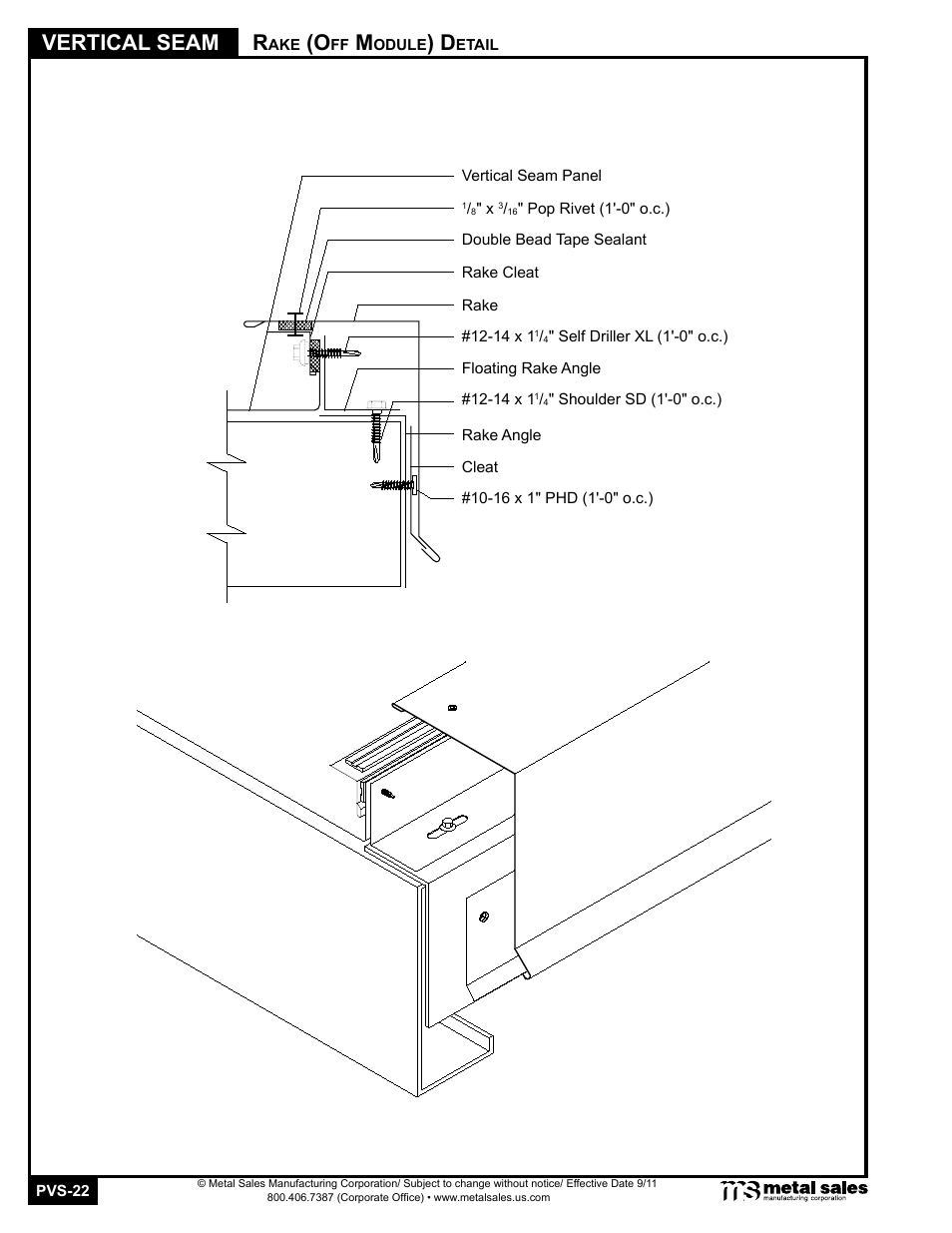 Vertical seam | Metal Sales Vertical Seam Manual User Manual | Page 22 / 26