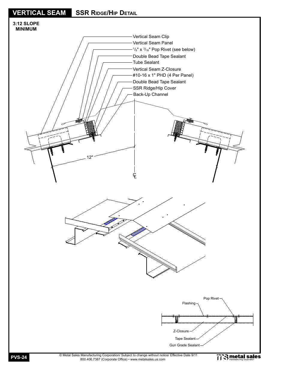 Vertical seam, Ssr r | Metal Sales Vertical Seam Manual User Manual | Page 24 / 26