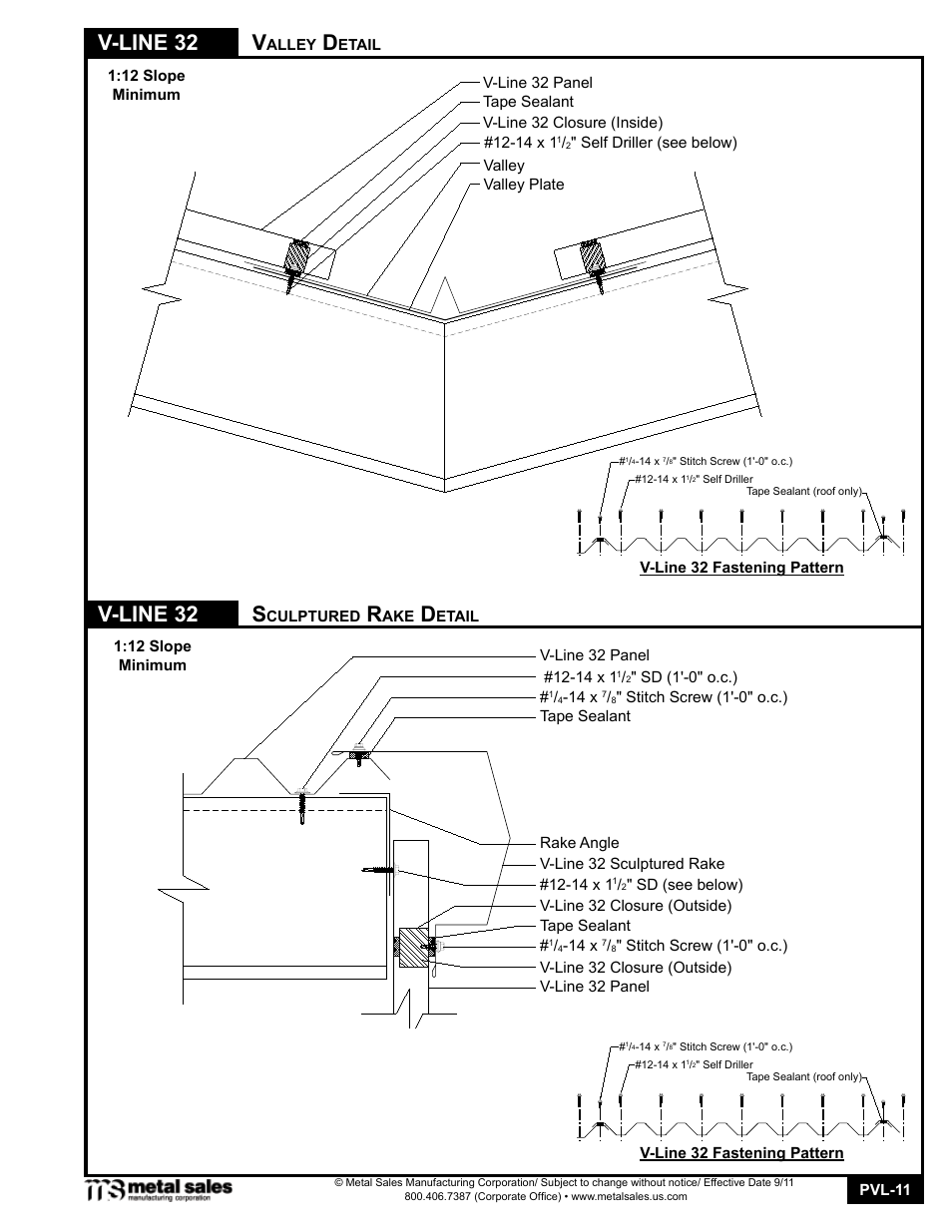 V-line 32 | Metal Sales V-Line 32 User Manual | Page 11 / 18