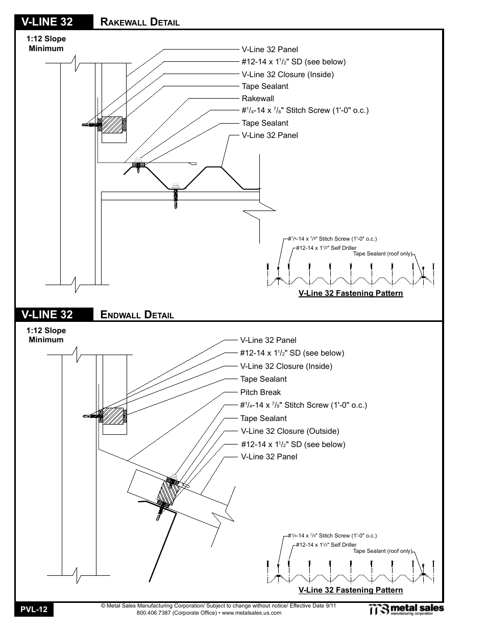 V-line 32 | Metal Sales V-Line 32 User Manual | Page 12 / 18