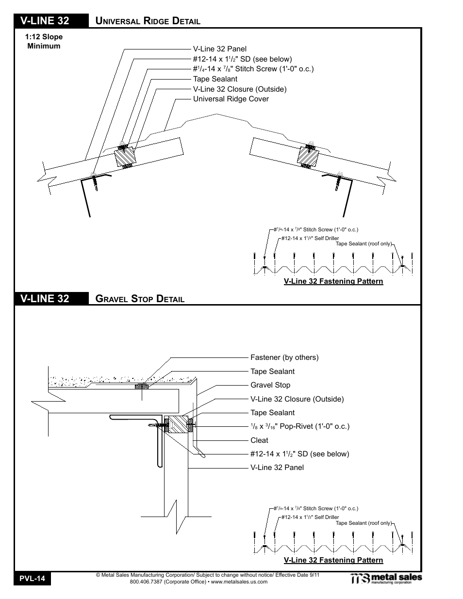 V-line 32 | Metal Sales V-Line 32 User Manual | Page 14 / 18