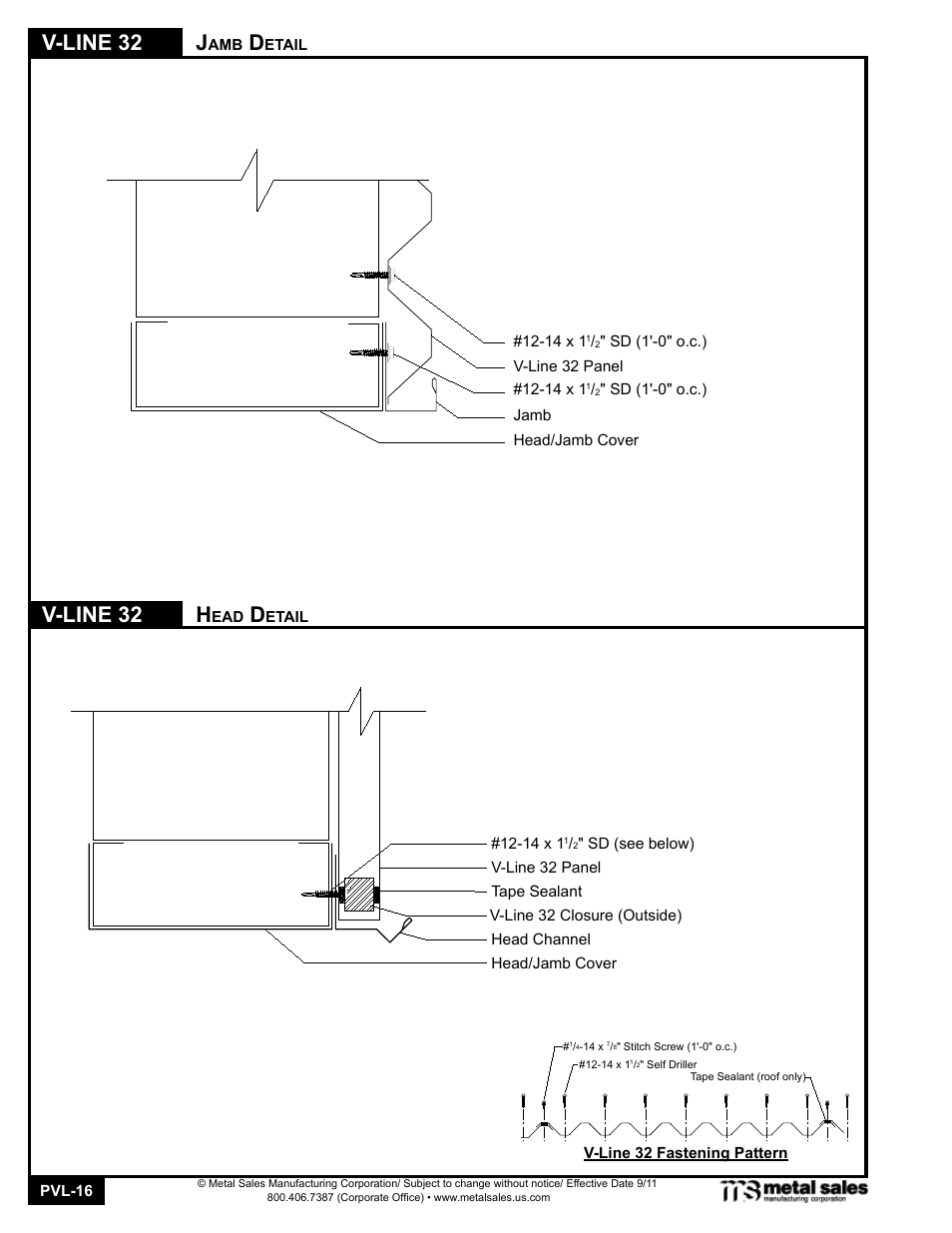 V-line 32 | Metal Sales V-Line 32 User Manual | Page 16 / 18