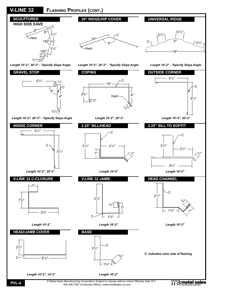 V-line 32 | Metal Sales V-Line 32 User Manual | Page 4 / 18